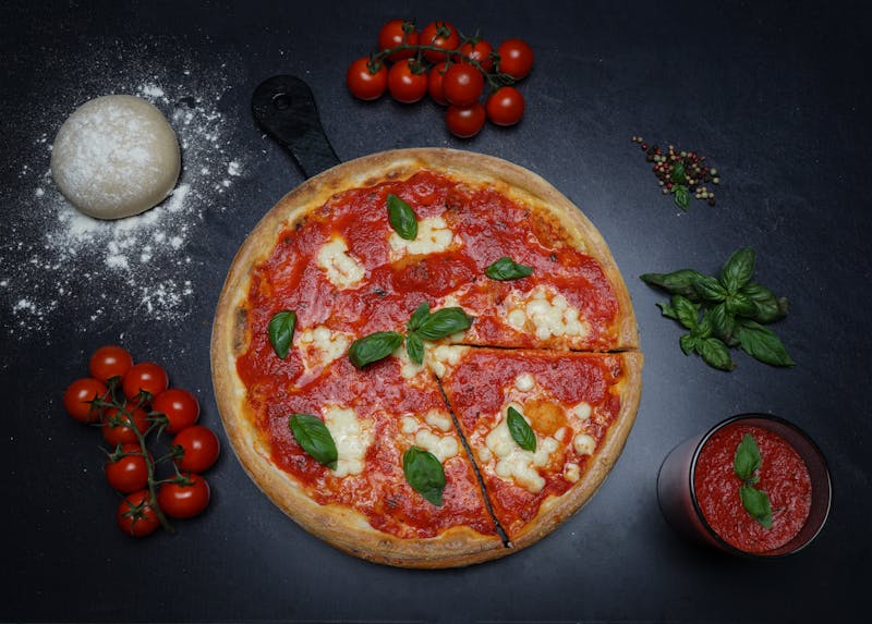 Classic Margherita Pizza with fresh basil and mozzarella