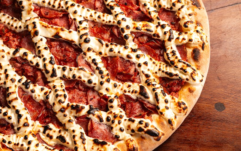 Garden Veggie pizza with colorful fresh vegetables